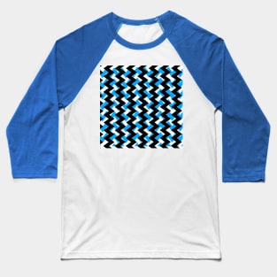 Waves black and blue pattern Baseball T-Shirt